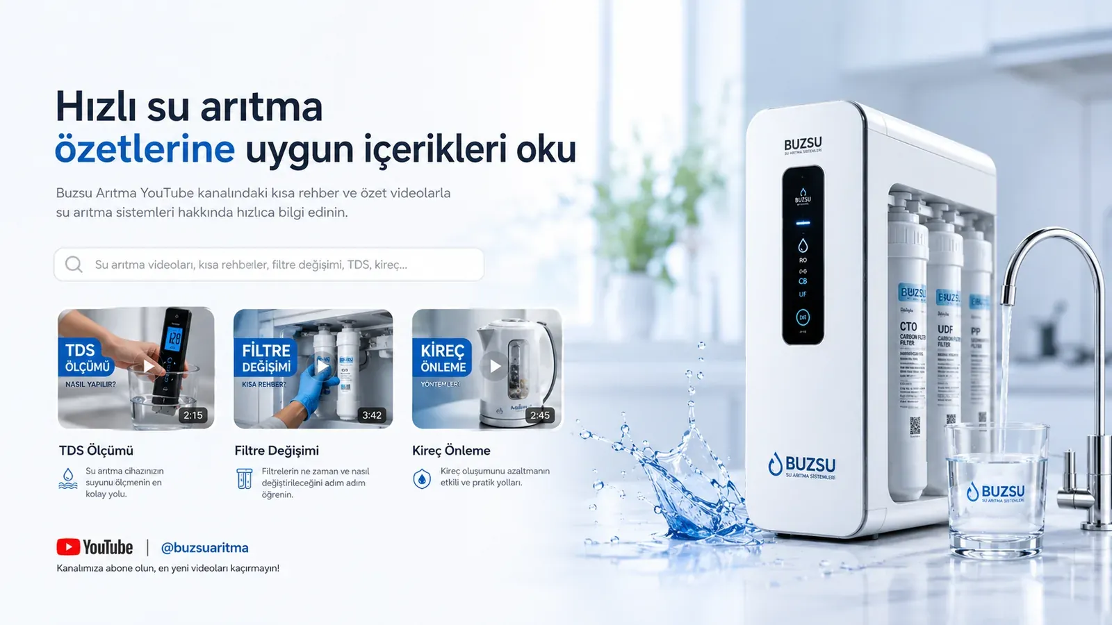 SuveSu su arıtma kısa video ve reels merkezi